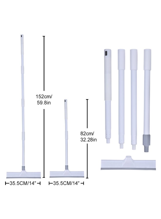 PAACHU Scrub Brush with Long Handle, 2 in 1 Scrape and Heavy-Duty Stiff Bristle Floor Scrubber Brush with Squeegee for Cleaning Tile Wall Deck Bathroom Patio Garage Kitchen - Image 3